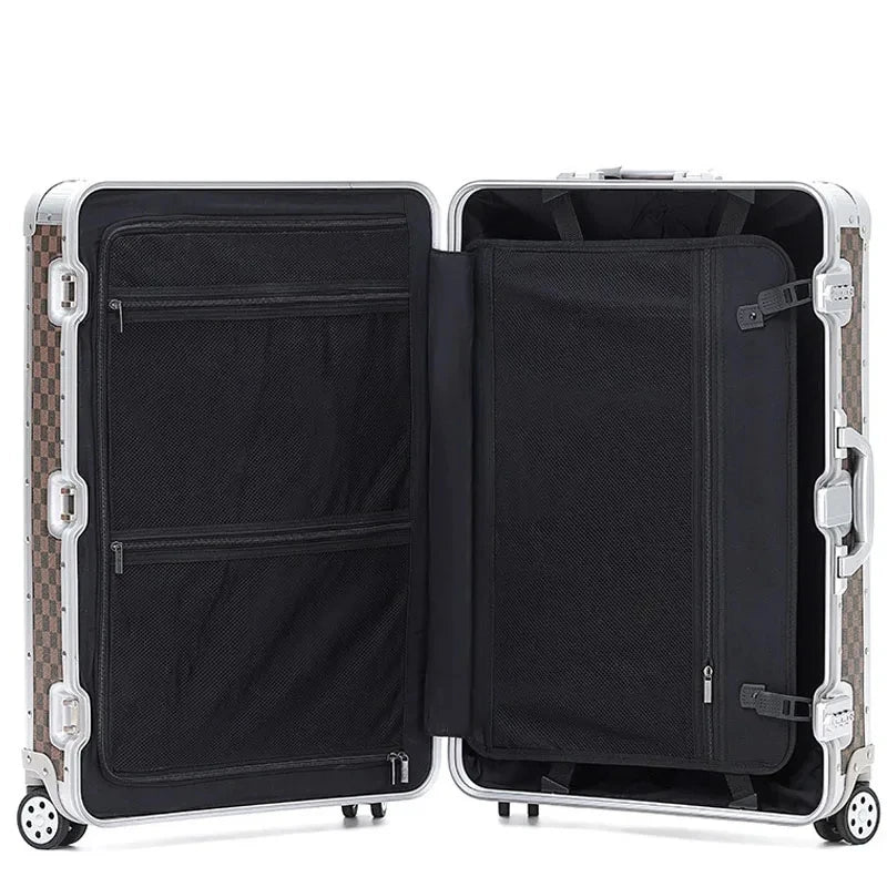 Business All Aluminum Magnesium Alloy Suitcase Luggage