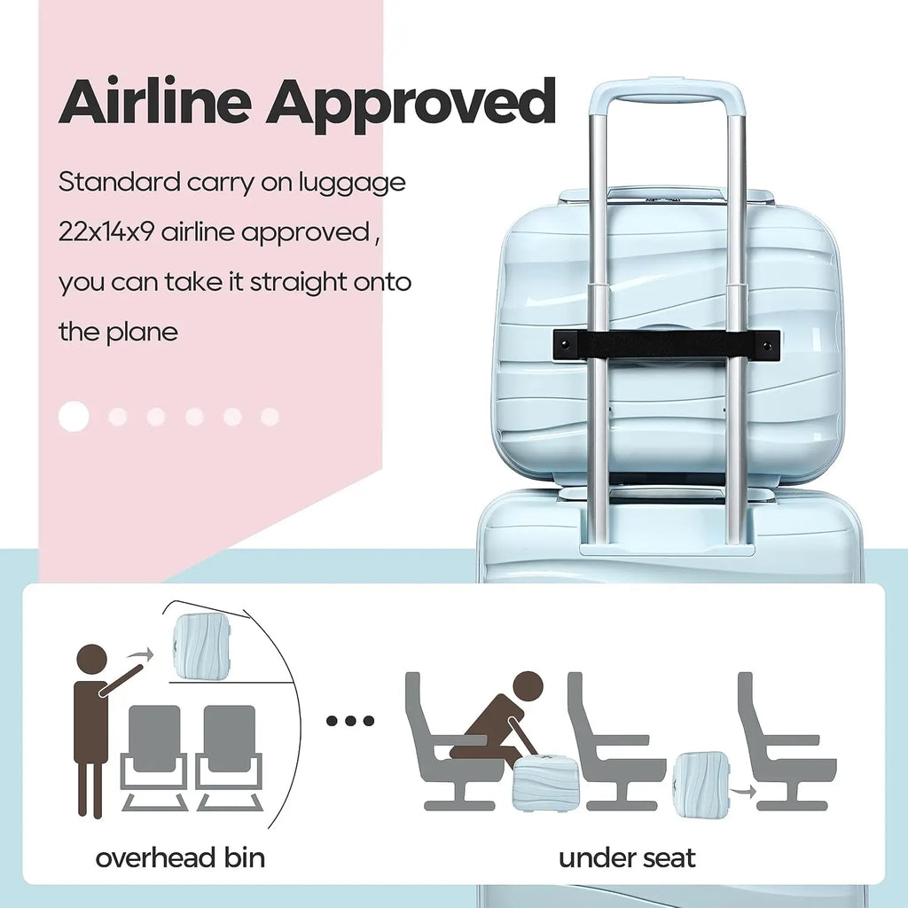 Melalenia 3-Piece Carry-on Luggage Set PP Material