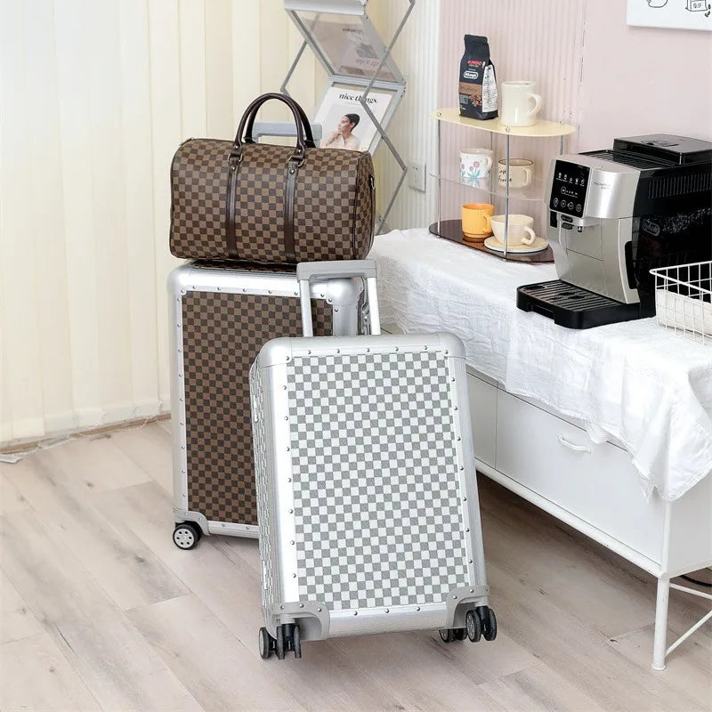 Business All Aluminum Magnesium Alloy Suitcase Luggage